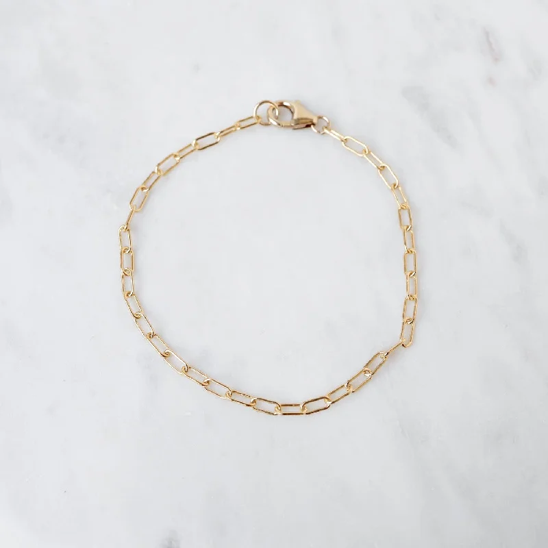 Delicate Gold Filled Round Drawn Cable Chain Bracelet