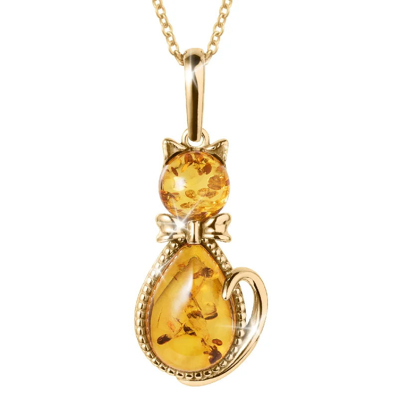 Baltic Amber Feline Pendant