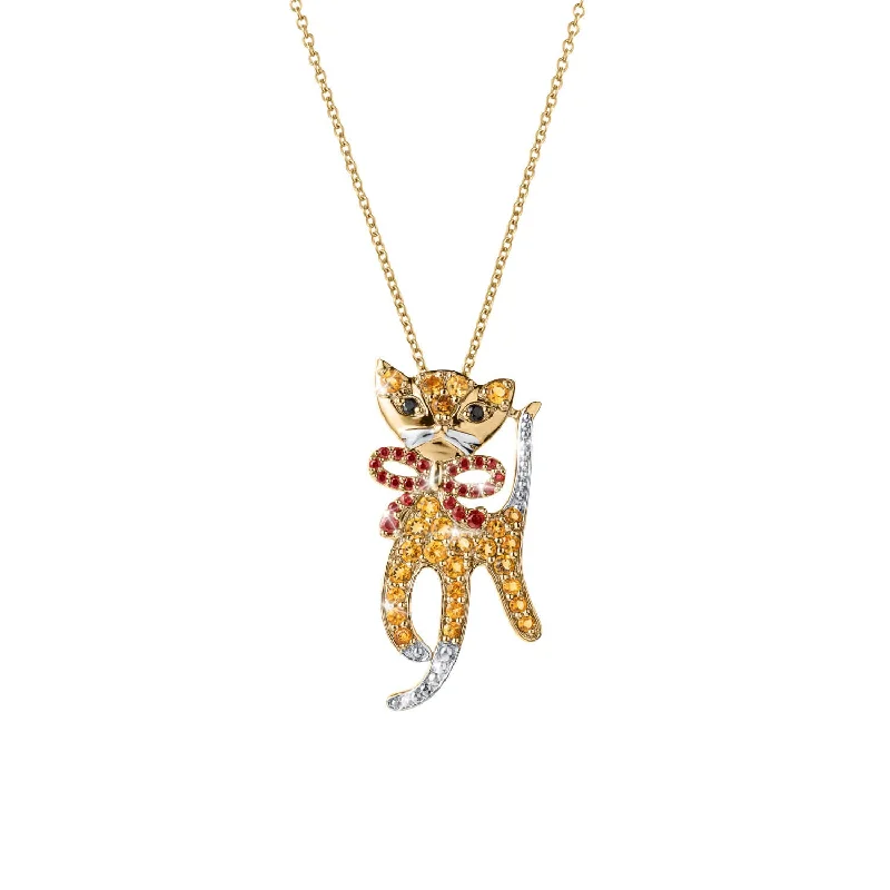 Graceful Feline Pendant