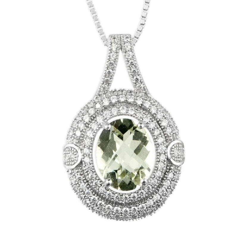 Sienna Green Amethyst Pendant