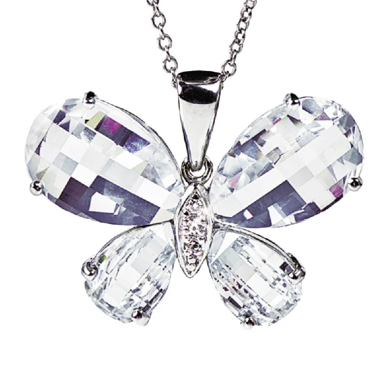 Crystal Clear Butterfly Pendant