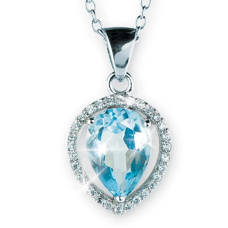 Topaz Pear Cut Pendant