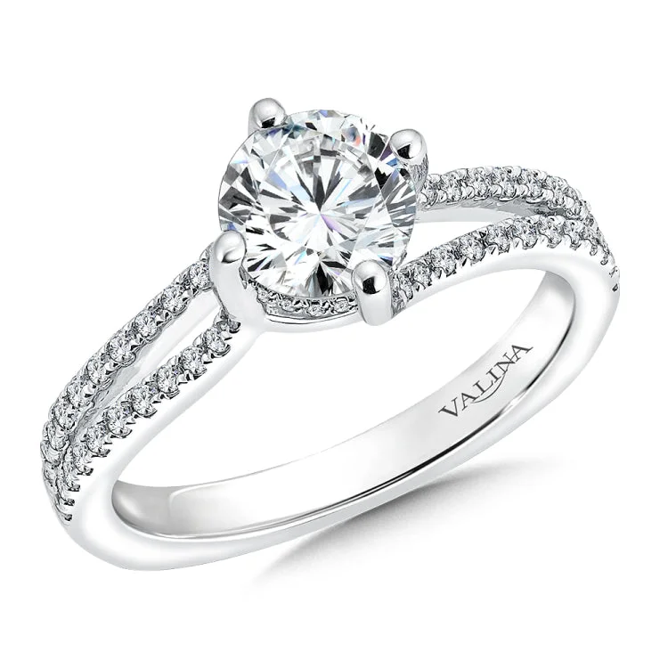 Diamond Engagement Ring with Side Stones