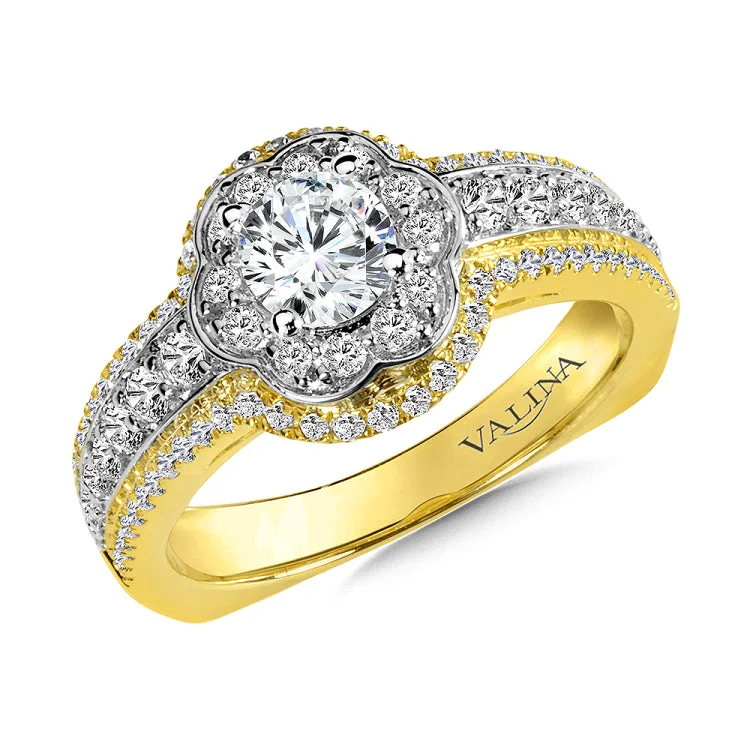 Diamond Halo Engagement Ring