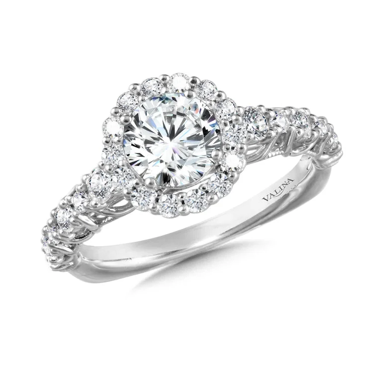 Halo Diamond Engagement Ring