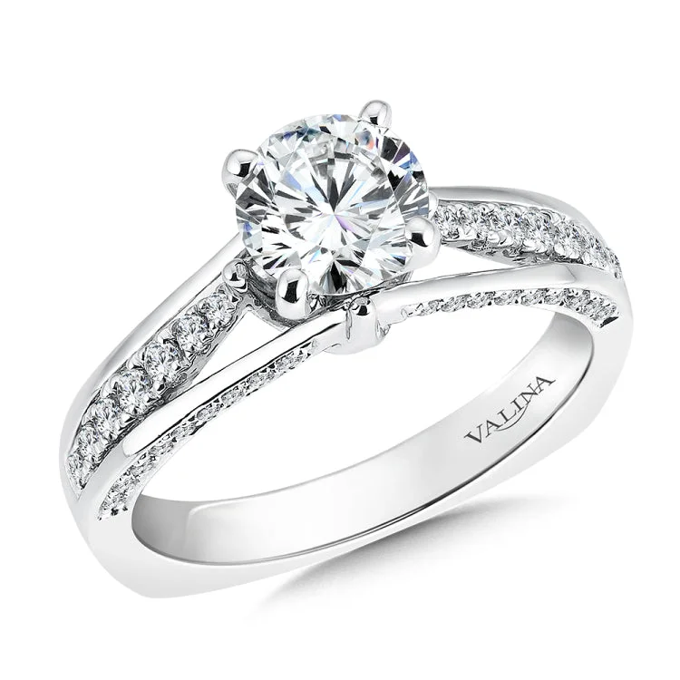 Split Shank Diamond Engagement Ring