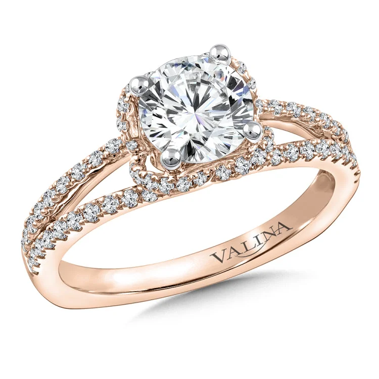 Split Shank Diamond Engagement Ring