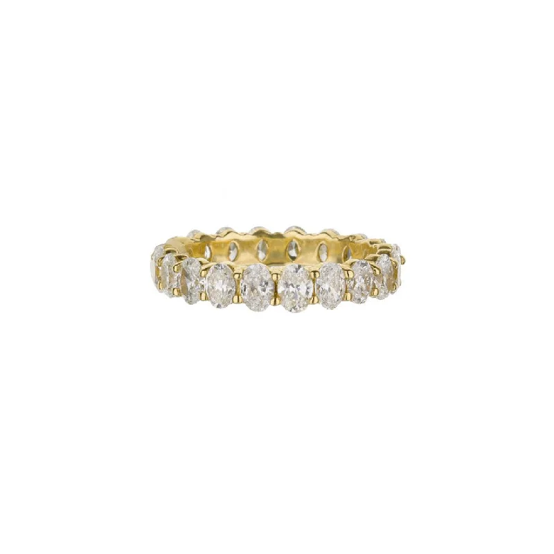 14K Yellow Gold Oval-Cut Diamond Eternity Ring