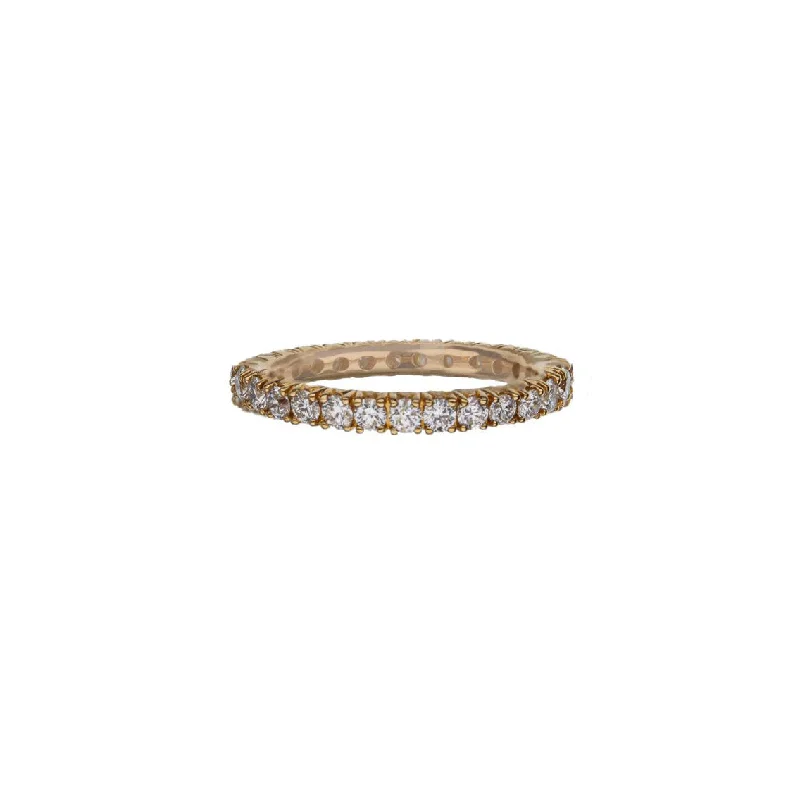 18K Rose Gold Round Diamond Eternity Band