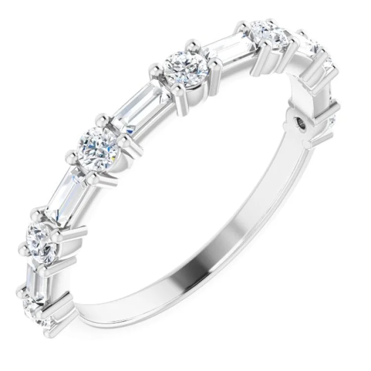 Platinum 1/3 CTW Natural Diamond Anniversary Band