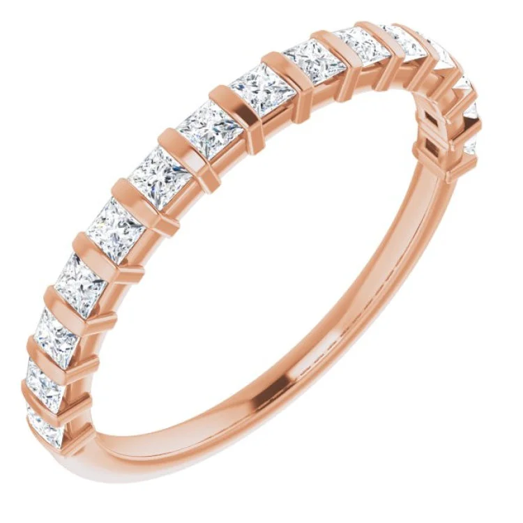 14K Rose 1/2 CTW Natural Diamond Anniversary Band