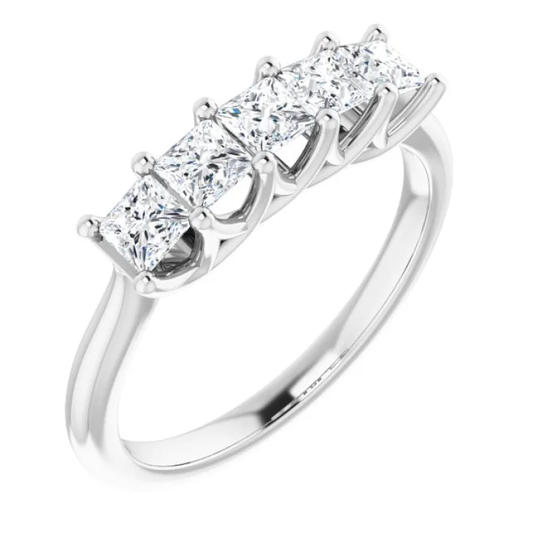 14K White 3/4 CTW Natural Diamond Anniversary Band