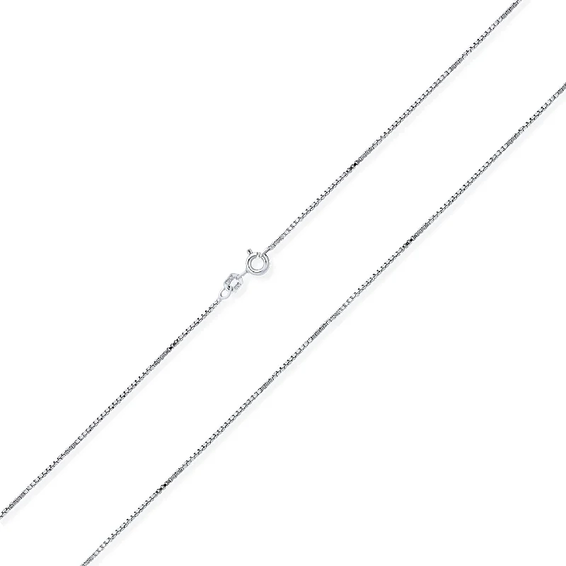 Basic 3MM Gold Plated Sterling Silver Box Chain Necklace Nickel-Free Italy Made