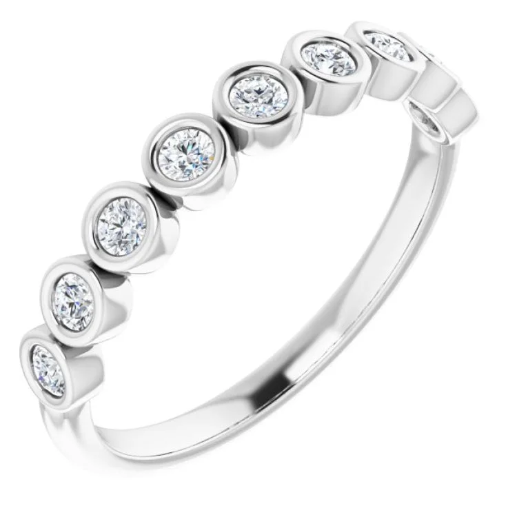 14K White 1/4 CTW Natural Diamond Anniversary Band