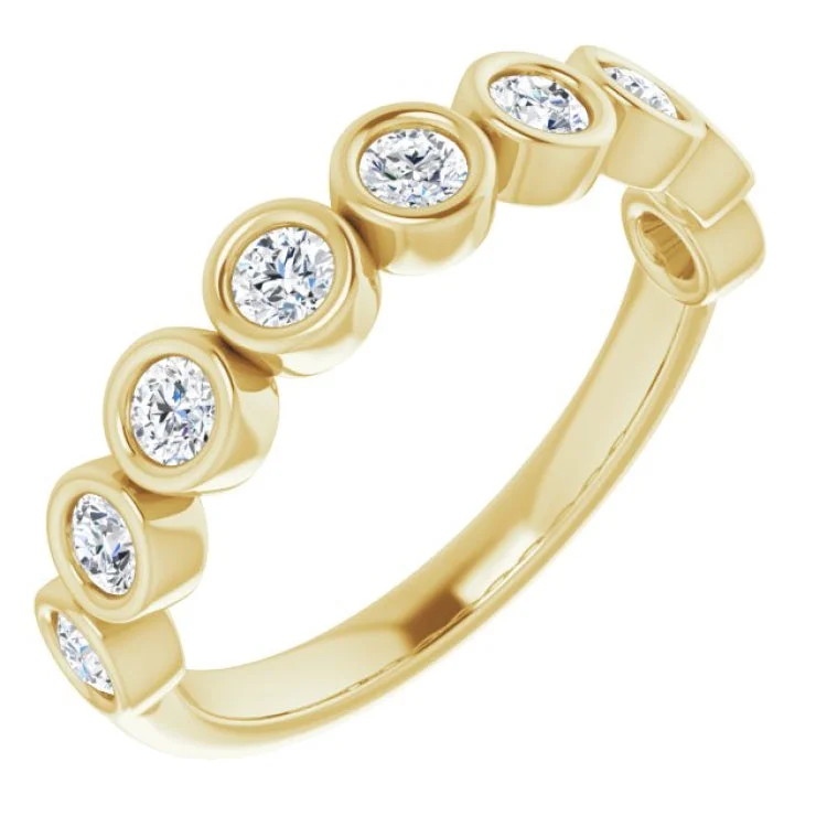 14K Yellow 1/2 CTW Natural Diamond Anniversary Band