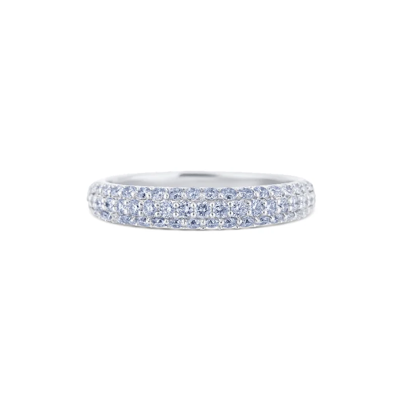 Diamond 18K White Gold Diamond Halfway Band