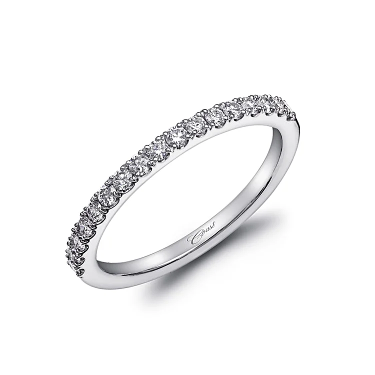 Wedding Band 14 KT White Gold With 0.3 ctw