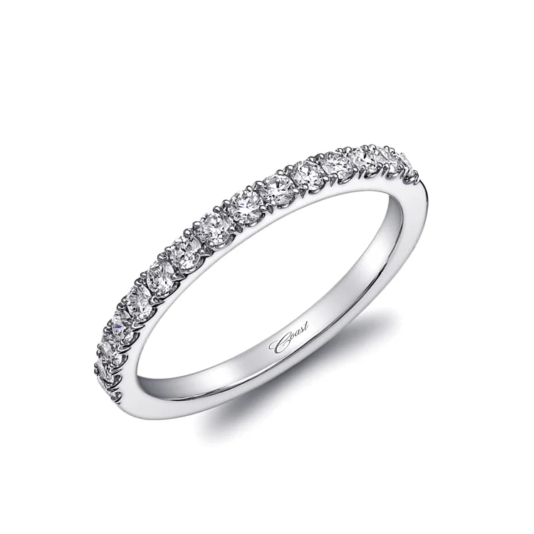 Wedding Band 14 KT White Gold With 0.38 ctw