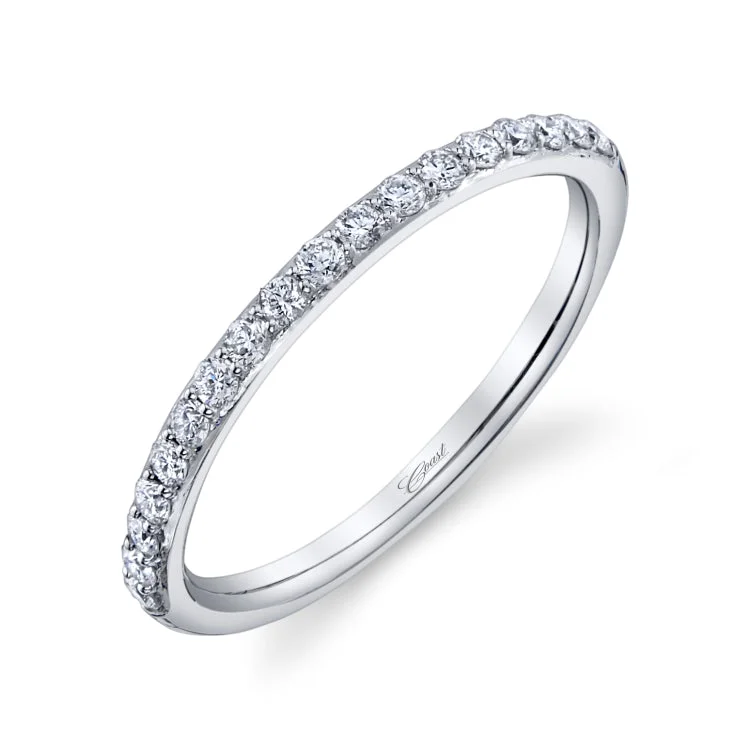 Wedding Band 14 KT White Gold With 0.26 ctw