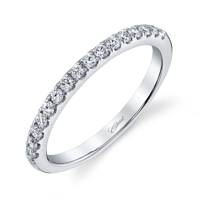 Wedding Band 14 KT White Gold With 0.27 ctw