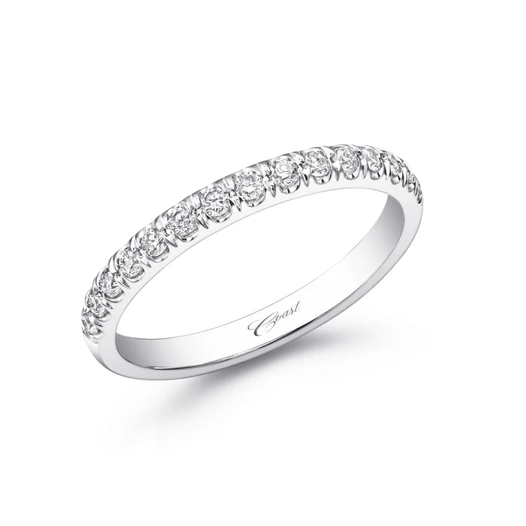 Wedding Band 14 KT White Gold With 0.3 ctw