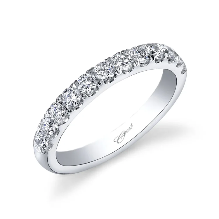 Wedding Band 14 KT White Gold With 0.72 ctw