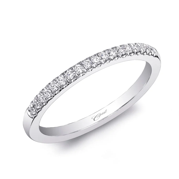 Wedding Band 14 KT White Gold With 0.12 ctw