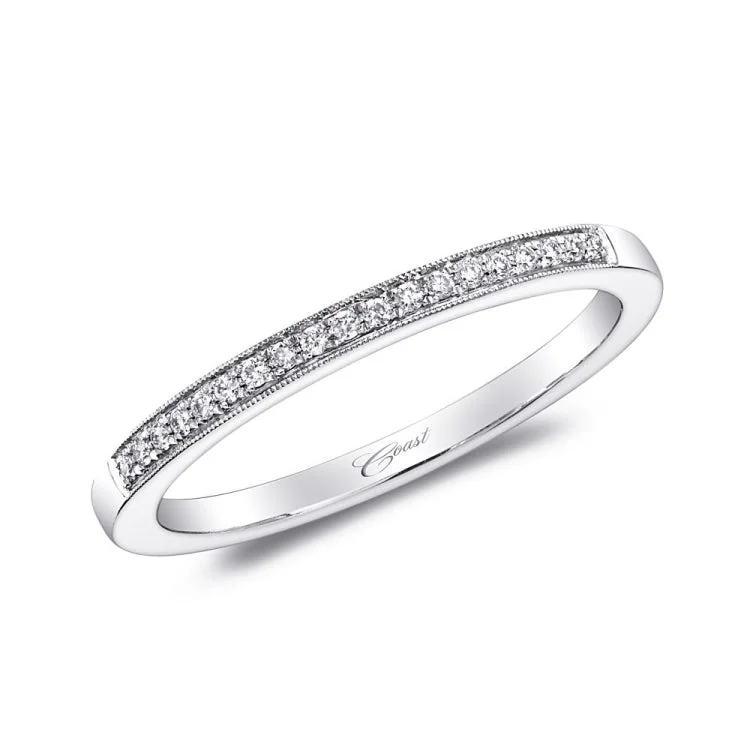 Wedding Band 14 KT White Gold With 0.07 ctw