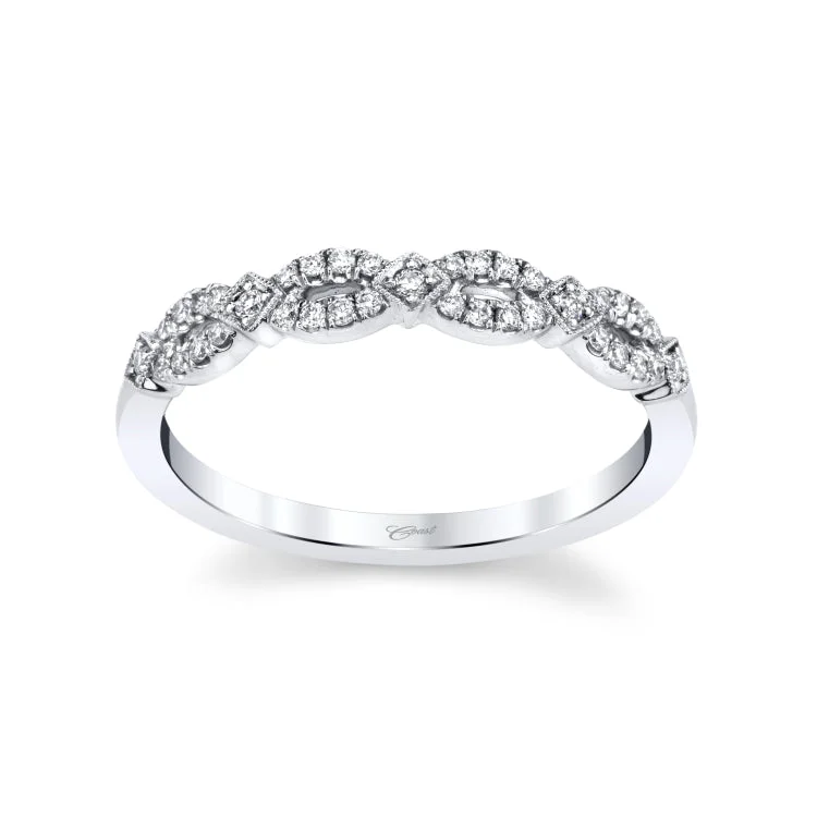 14 KT White Gold Fashion Band With 0.14 ctw