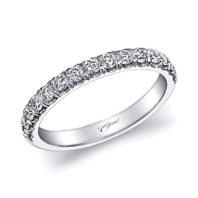 Wedding Band 14 KT White Gold With 0.4 ctw