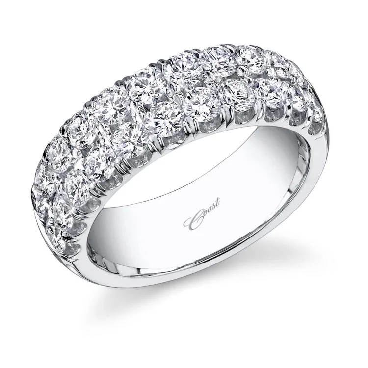 14 KT Diamond Band in White Gold