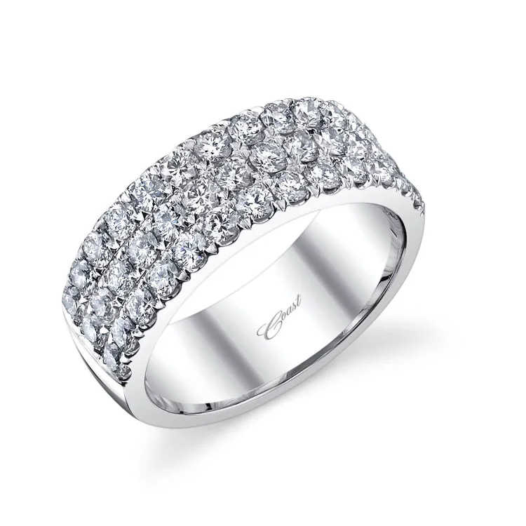 14 KT Diamond Band in White Gold