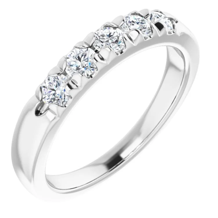 Platinum 1/2 CTW Natural Diamond Anniversary Band