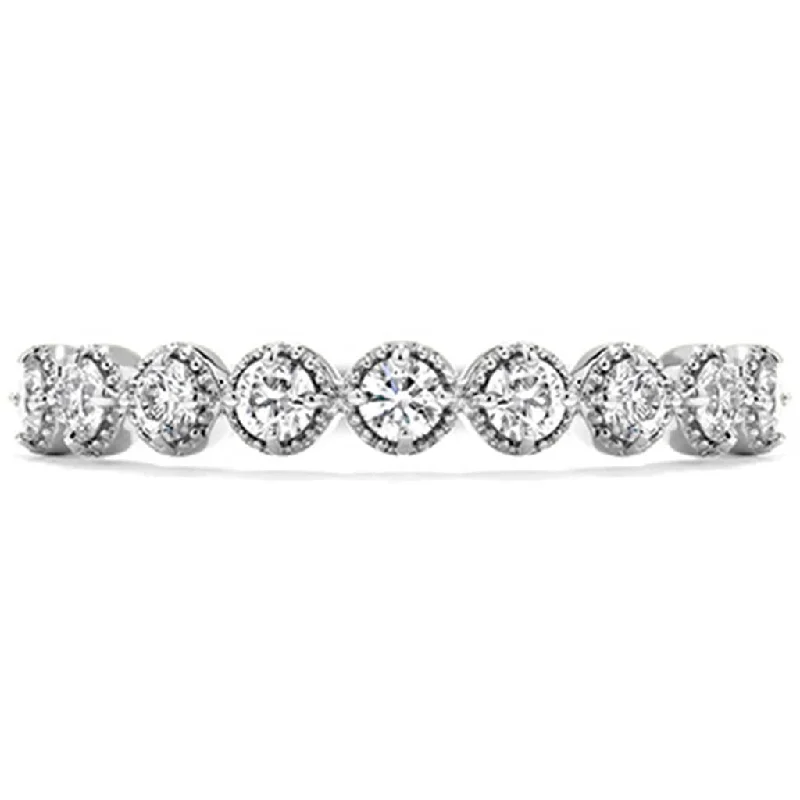 Hearts On Fire Single Prong Milgrain Diamond Band