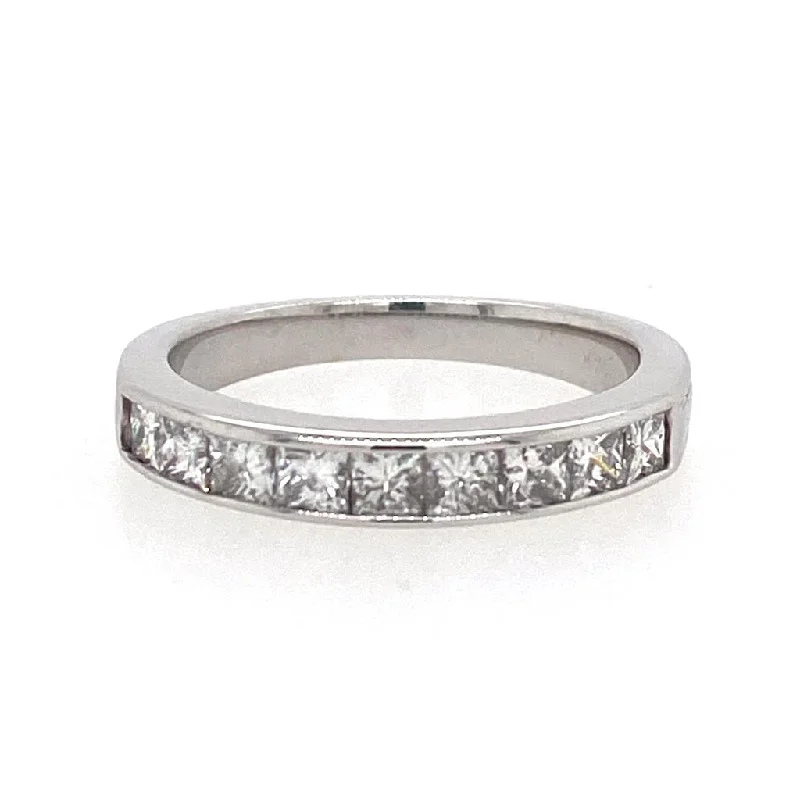 Princess Cut Diamond Channel Band