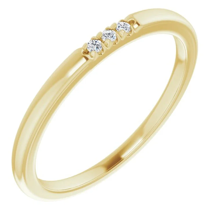 14K Yellow .03 CTW Natural Diamond Anniversary Band