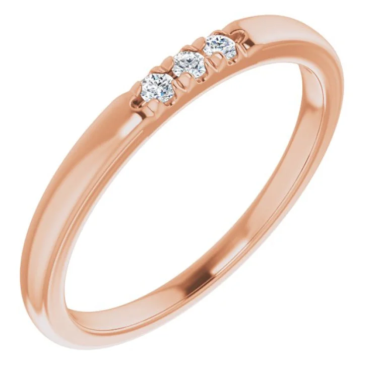 14K Rose .06 CTW Natural Diamond Anniversary Band