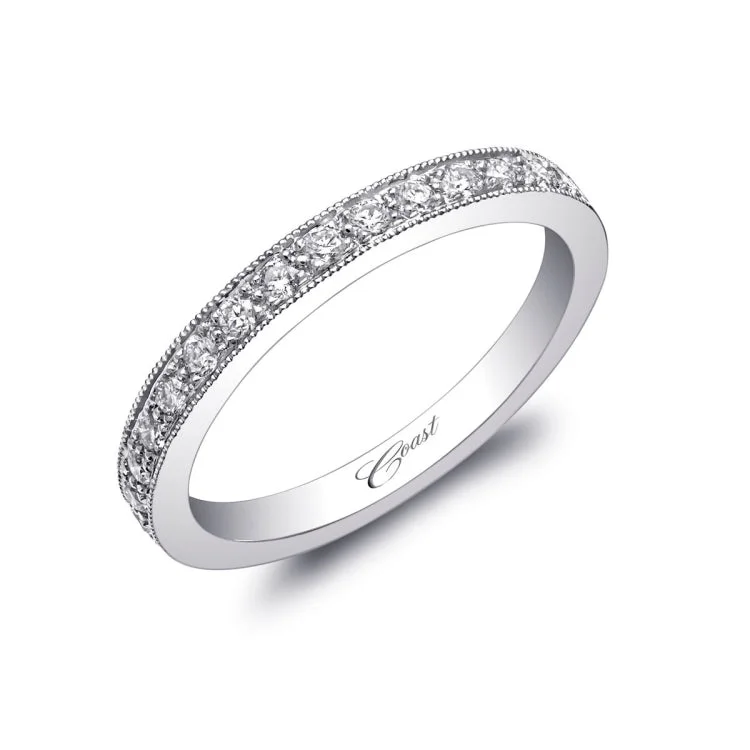 14 KT Wedding band in White Gold