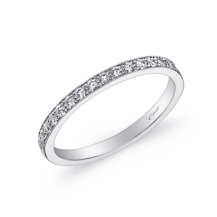 Wedding Band 14 KT White Gold With 0.27 ctw