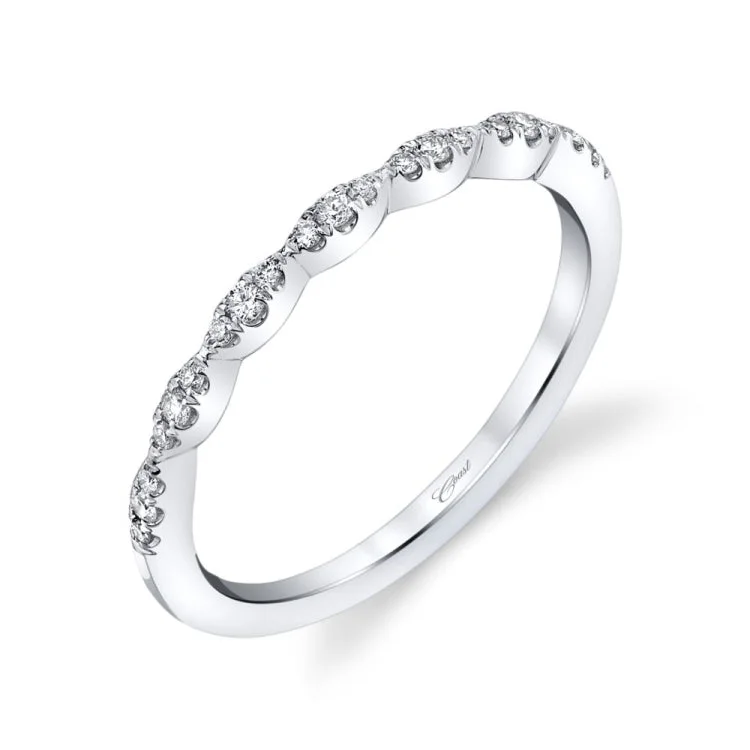 14 KT White Gold Fashion Band With 0.13 ctw