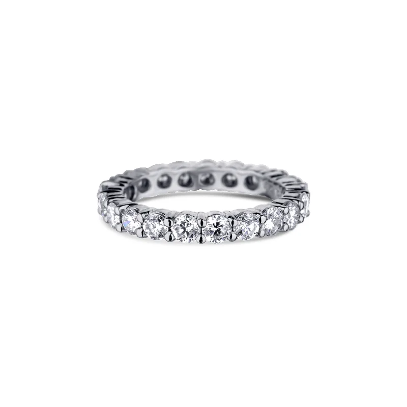 White Gold Diamond Mutual Prong Eternity Bands