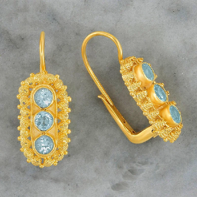 Clara Reve Blue Topaz Earrings