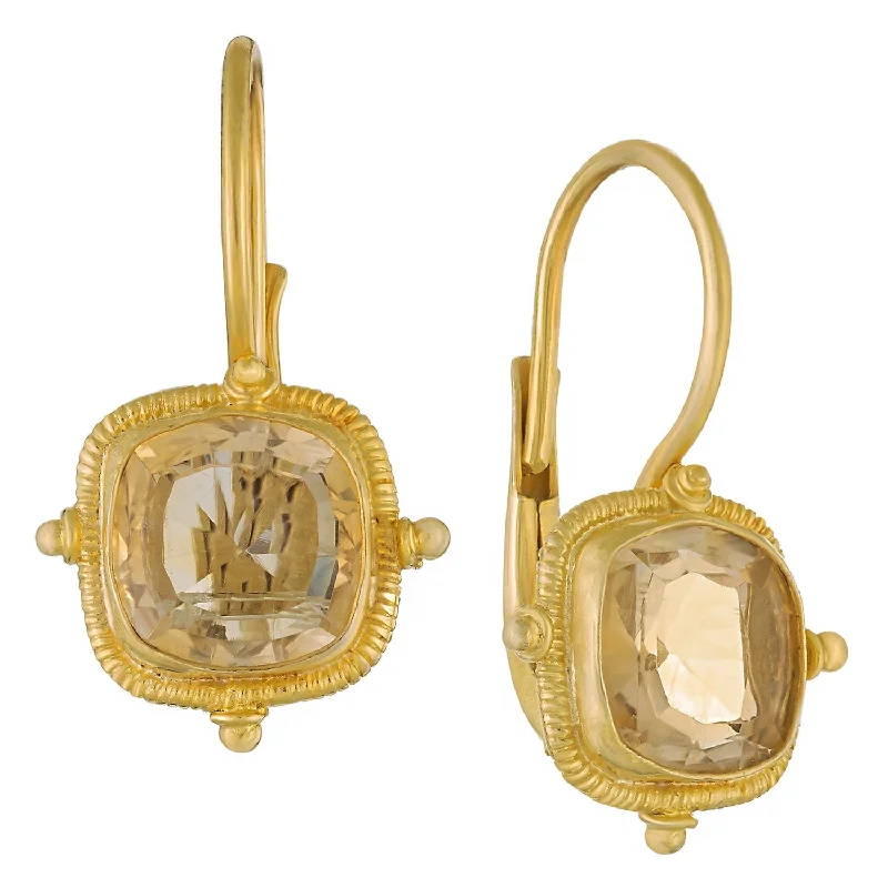 Priestess of Vesta Citrine Earrings