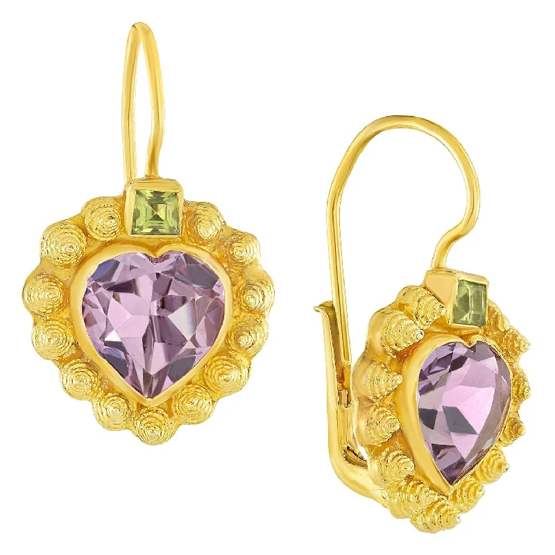 Saint Valentine's Amethyst Earrings