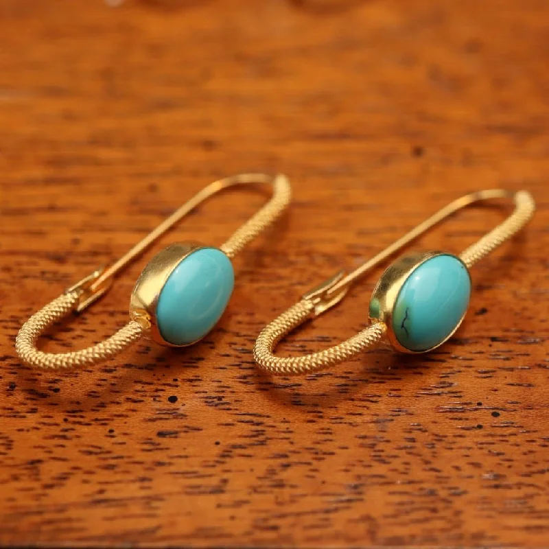 Turquoise Mirror Earrings