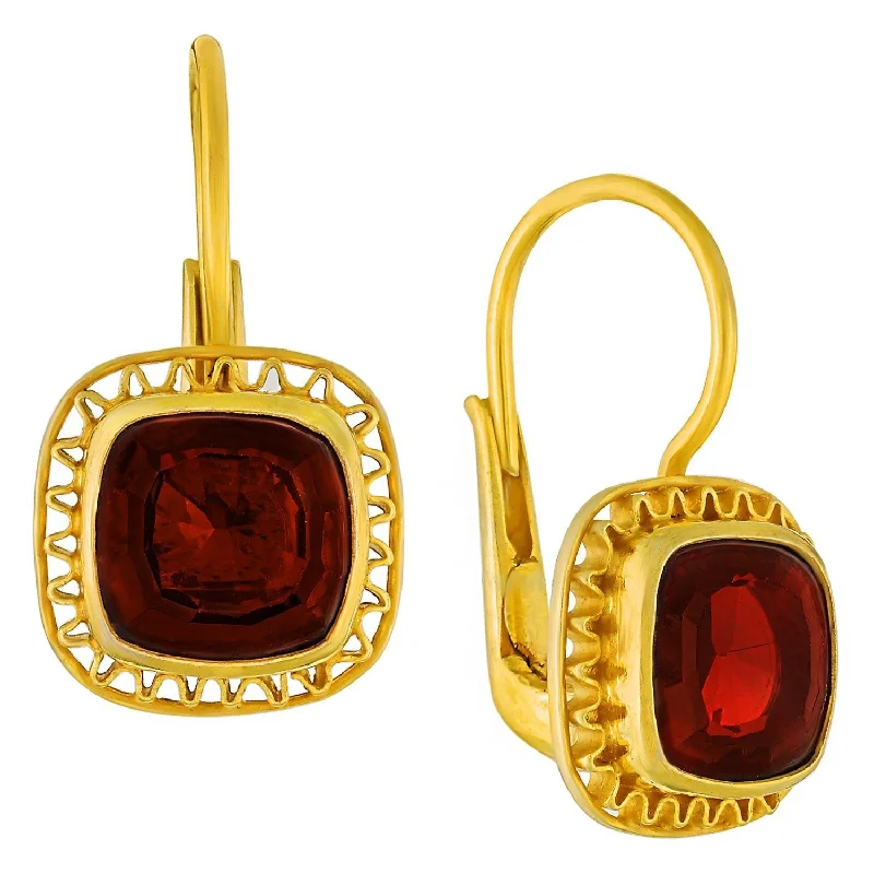 Victoria Square Garnet Earrings