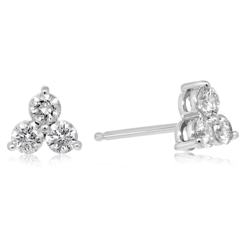 1 Carat Diamond Trio Earrings