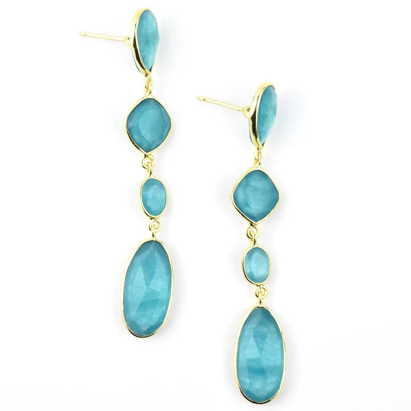 Aaliya Earring in Neon Blue Jade