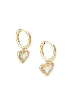 ARI HEART HUGGIE EARRINGS