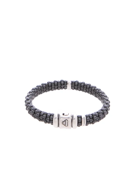 Caviar Single Station Matte Ceramic Diamond Bracelet